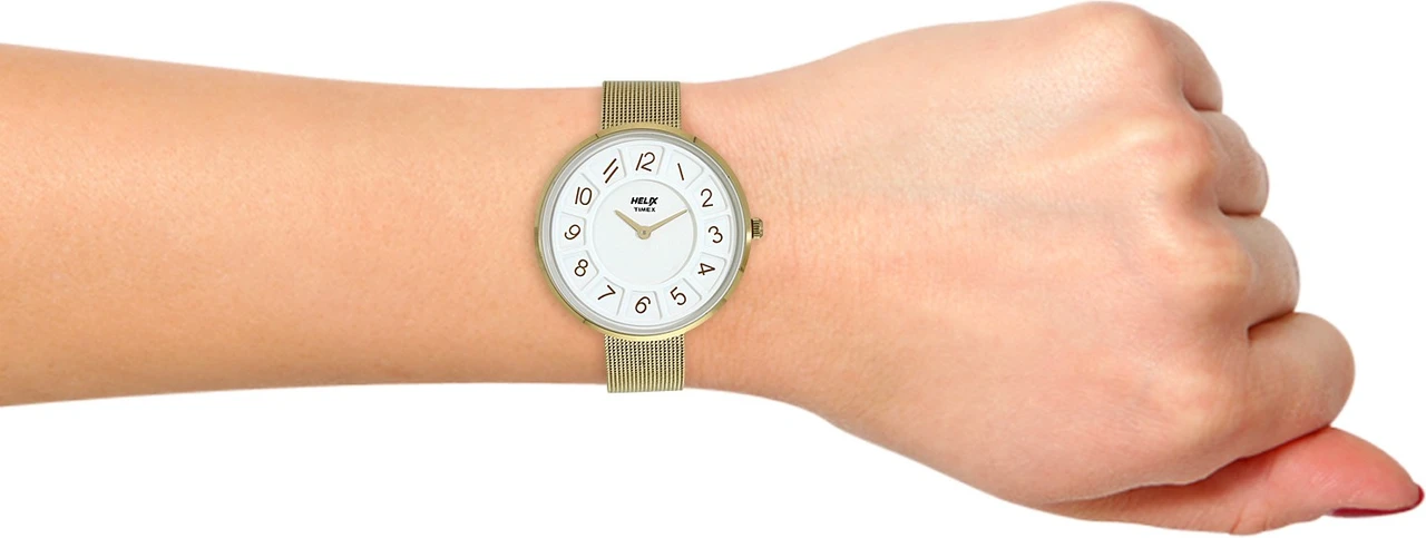 Helix Analog Round White Dial Women's Watch