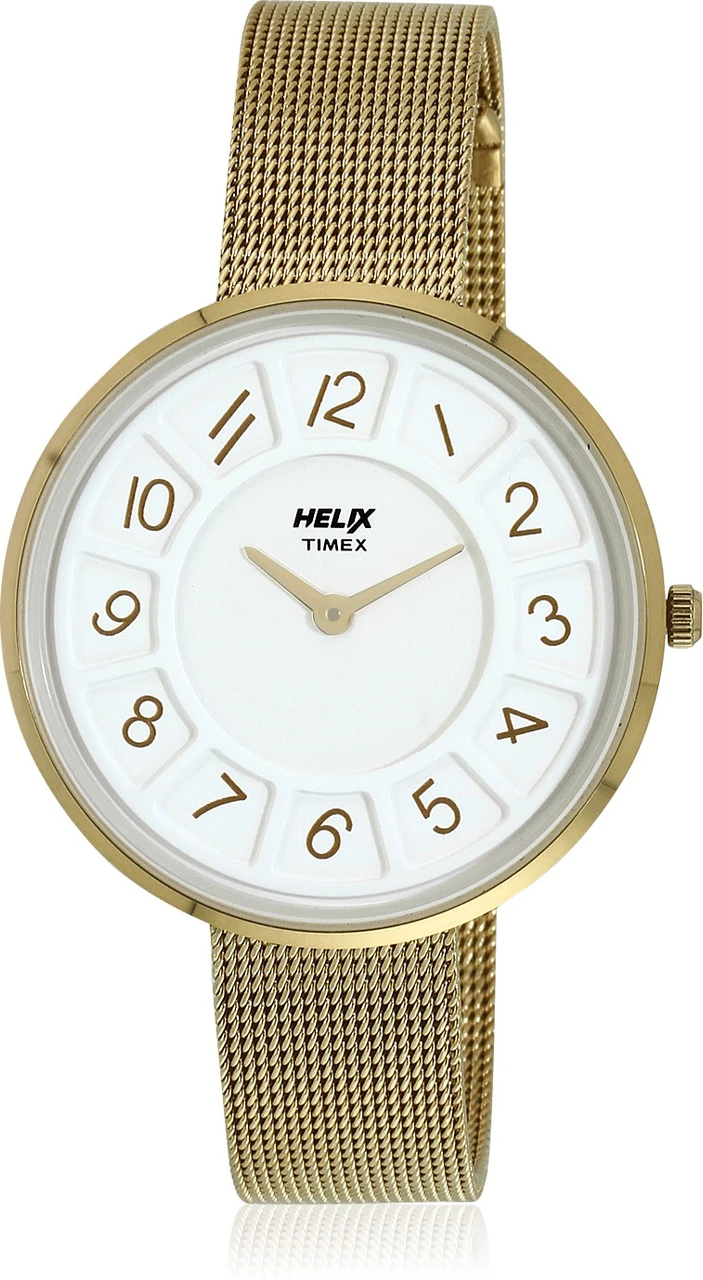 Helix Analog Round White Dial Women's Watch