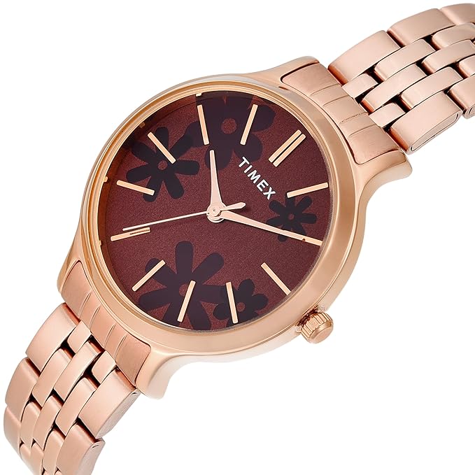 TIMEX Analog Watch for Woman with Round Dial & Water Resistant Women's Wrist Watch