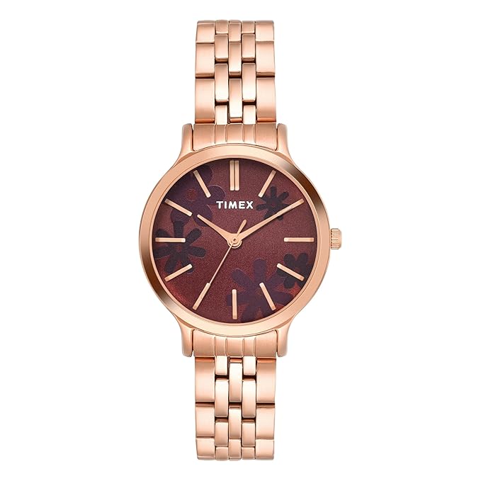 TIMEX Analog Watch for Woman with Round Dial & Water Resistant Women's Wrist Watch