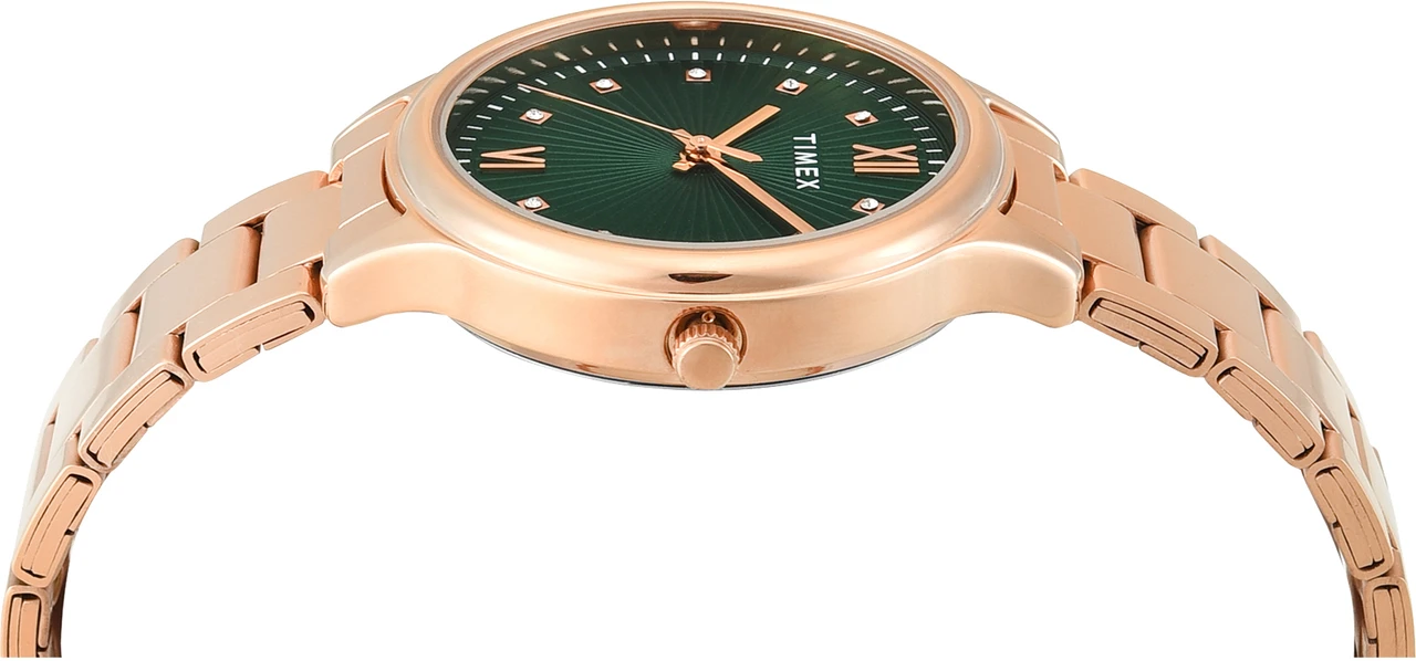 TIMEX Trendline Round 34mm Green Dial Analog Watch  - For Women