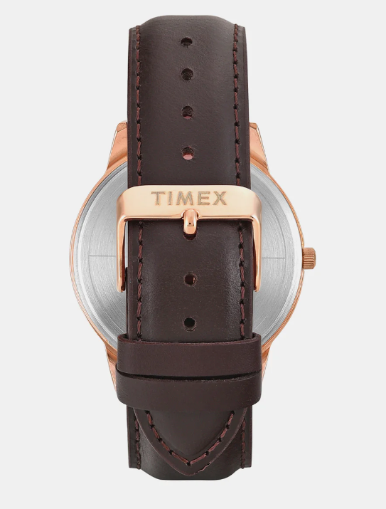 Trendline Men Quartz Brown Dial Analog Leather Watch