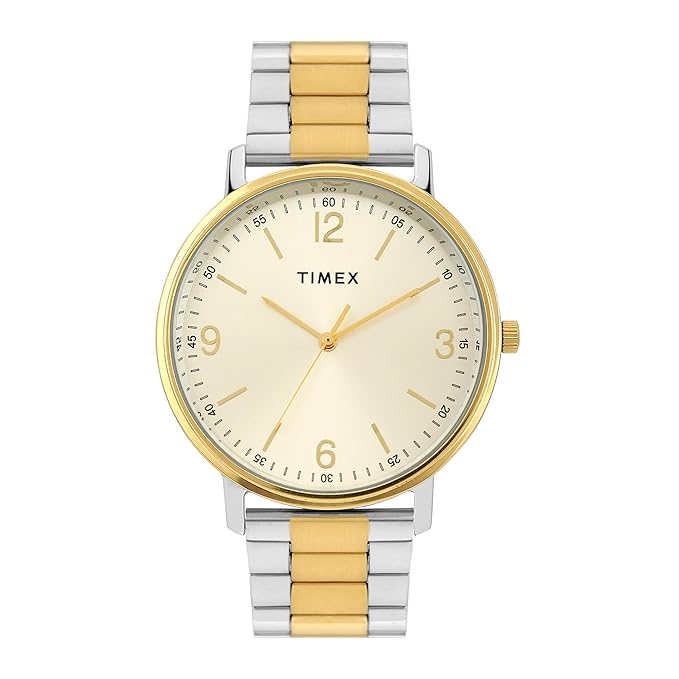 TIMEX Analog Watch for Men with Round Dial & Water Resistant Man's Wrist Watches