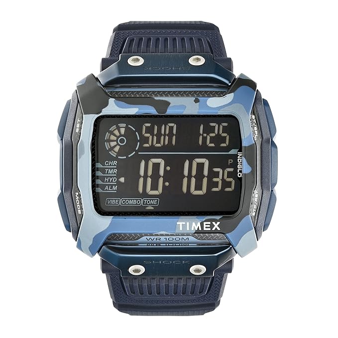 Timex Command™ Shock 54mm Blue Resin Strap Watch