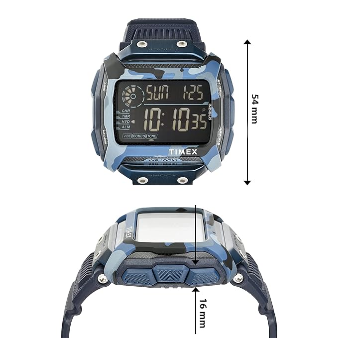 Timex Command™ Shock 54mm Blue Resin Strap Watch