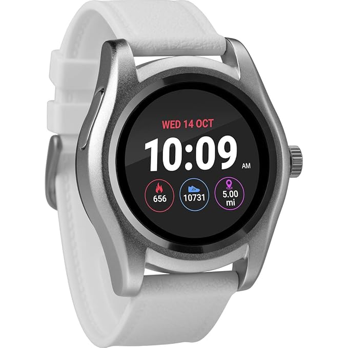 TIMEX iConnect Classic Round Touchscreen Smart Watch with Heart Rate, Notifications and Two-Way Bluetooth Calling - TW5M31700