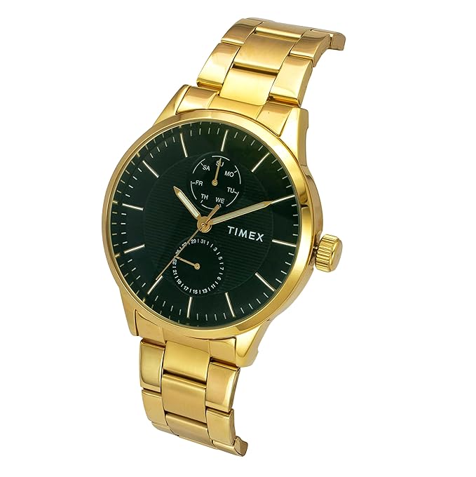 TIMEX Analog Watch for Men with Round Dial & Water Resistant Man's Wrist Watches
