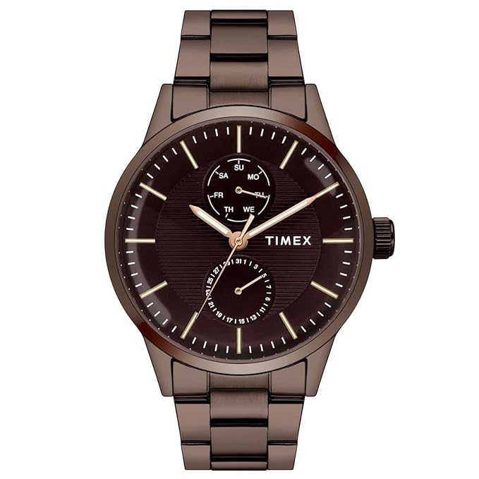 TIMEX Analog Watch for Men with Round Dial & Water Resistant Man's Wrist Watches