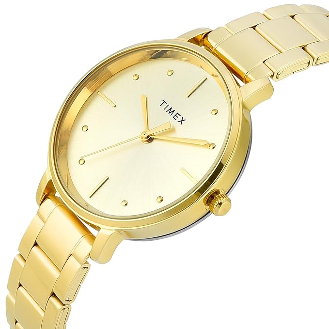 TIMEX Champagne Round Dial Analog Women's WatchTIMEX Champagne Round Dial Analog Women's Watch