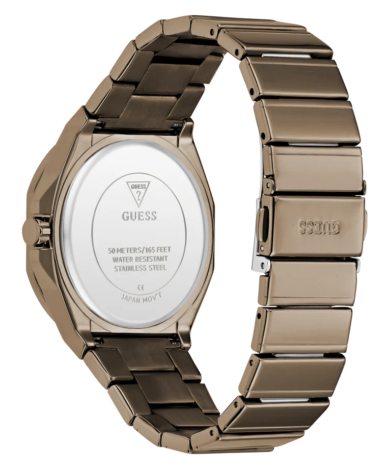 GUESS Mens Jaq Coffee Analog Watch