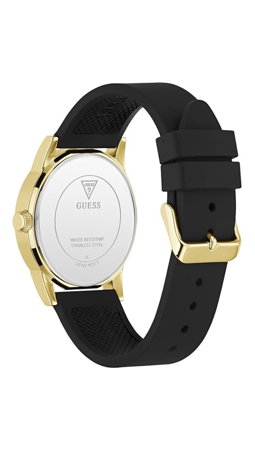 Guess Emerson Men's Analog Quartz Green Dial Analog Silicone Watch