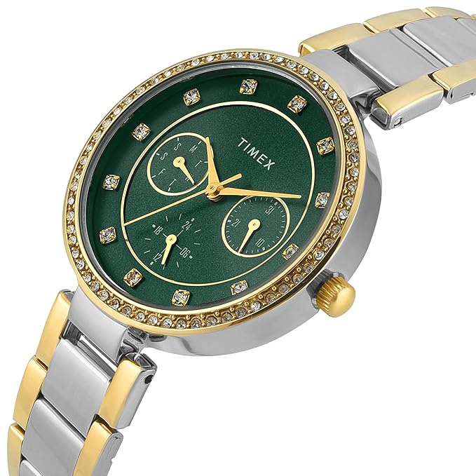 TIMEX Green Round Dial Analog Women's Watch