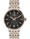 Trendline Men Quartz Black Dial Analog Stainless Steel Watch