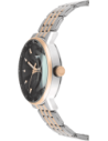 Trendline Men Quartz Black Dial Analog Stainless Steel Watch