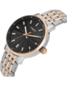 Trendline Men Quartz Black Dial Analog Stainless Steel Watch