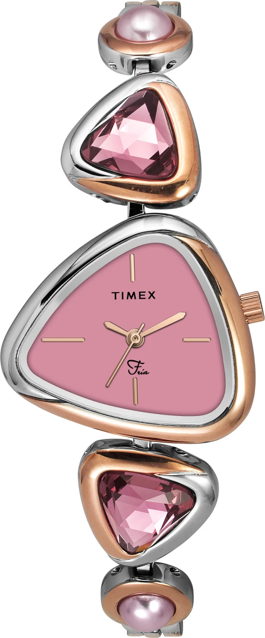TIMEX Fria Triangle 29mm Pink Dial Analog Watch  - For Women