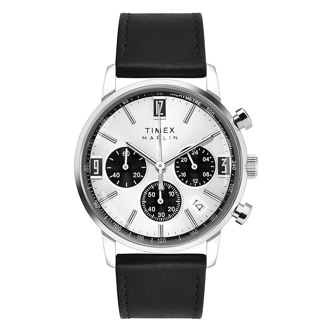 TIMEX Marlin Analog Watch for Men with Round Dial & Water Resistant Man's Wrist Watch