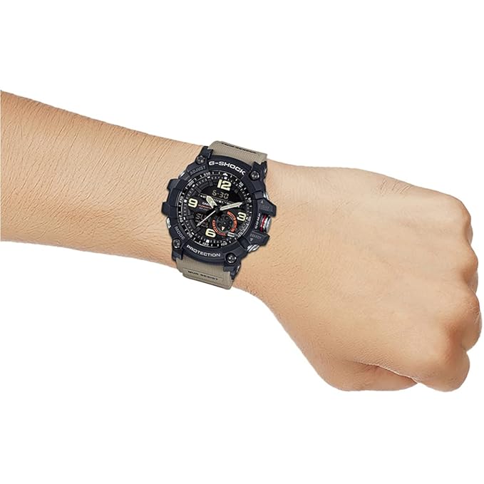 Casio G-Shock GG-1000-1A5DR Black Analog-Digital Dial Brown Resin Strap Men's Watch Mud Resistant Shock Resistant