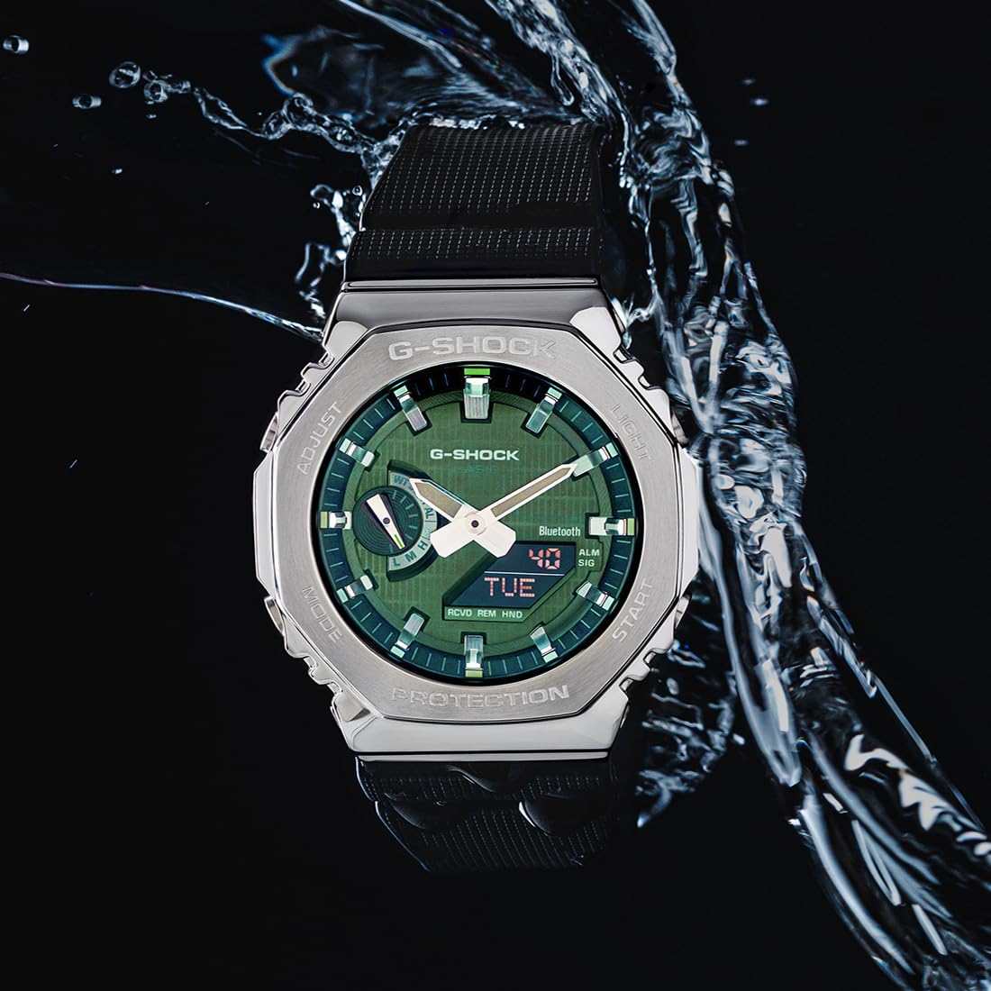 Casio G-Shock GBM-2100A-1A3DR Bluetooth Analog-Digital Green Dial Men