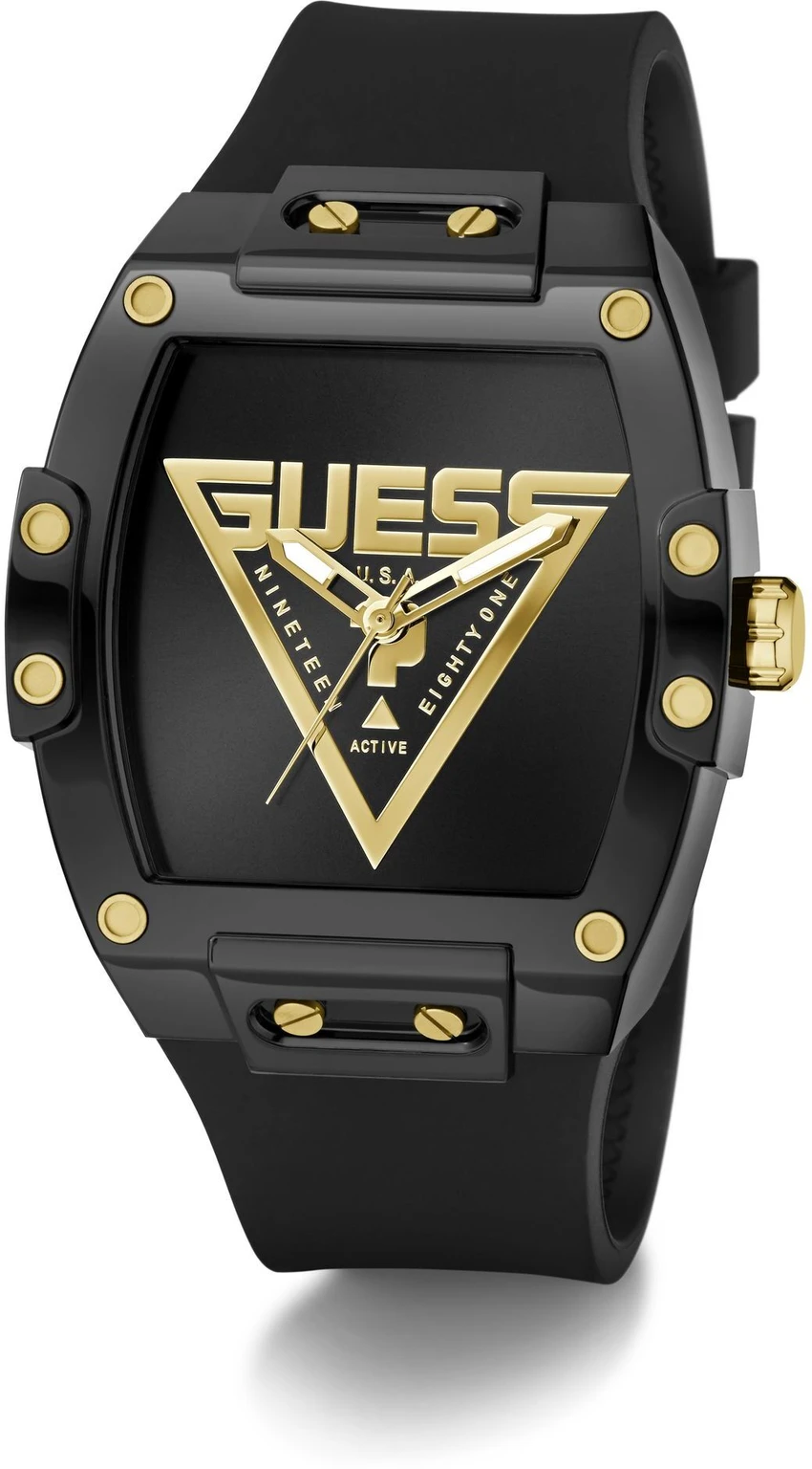 GUESS Mens Black Analog Watch
