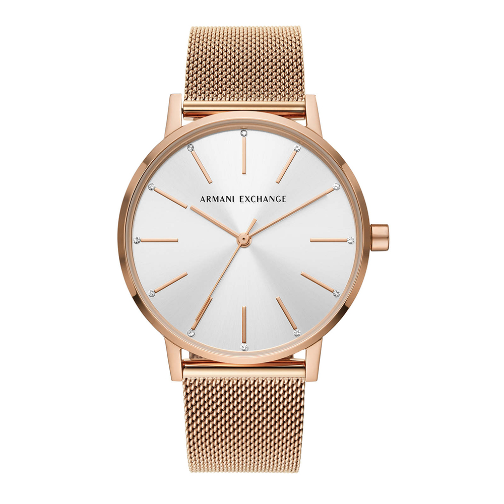 Armani Exchange Rose Gold Watch For  Women