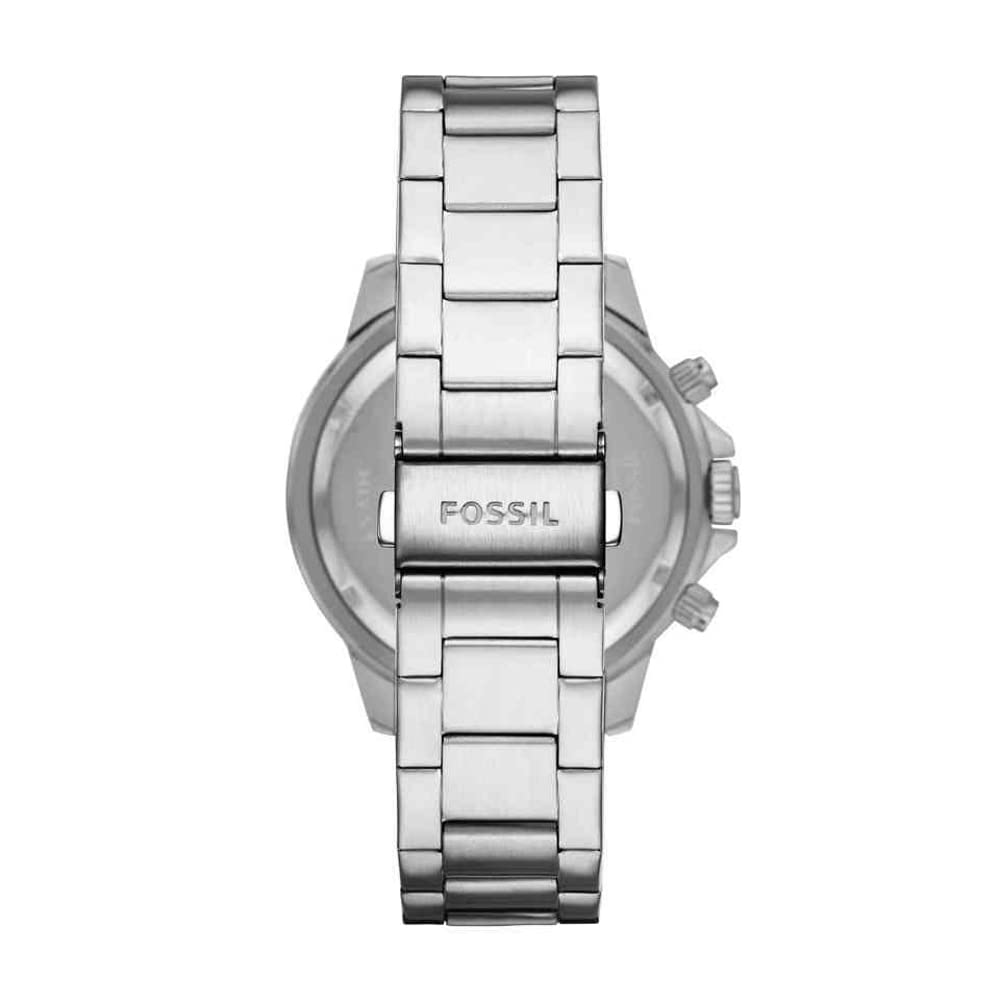 Fossil Bannon Analog Stainless Steel Green Dial Silver Band Men's Watch