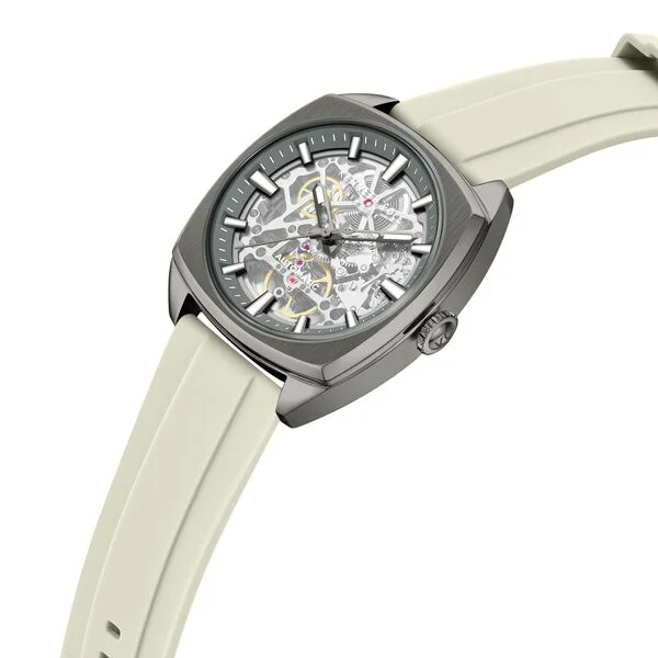 Kenneth Cole Automatic with Gun Dial White Silicon Strap Watch for Men
