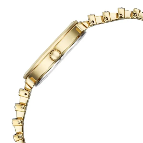 Titan Raga Spotlight Quartz Analog Silver Dial Golden Metal Strap Watch For Women