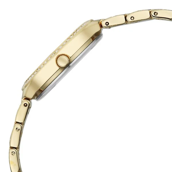 Titan Raga Spotlight Quartz Analog Green Dial Golden Metal Strap Watch For Women