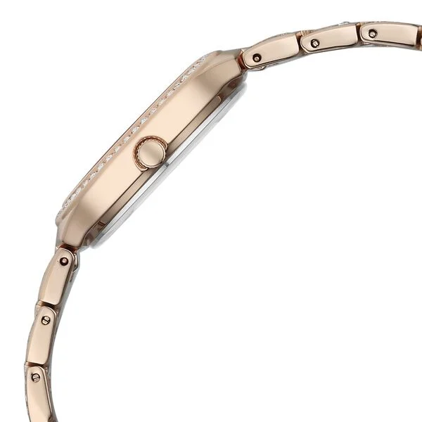 Titan Raga Spotlight Quartz Analog Pink Dial Rose Gold Metal Strap Watch For Women