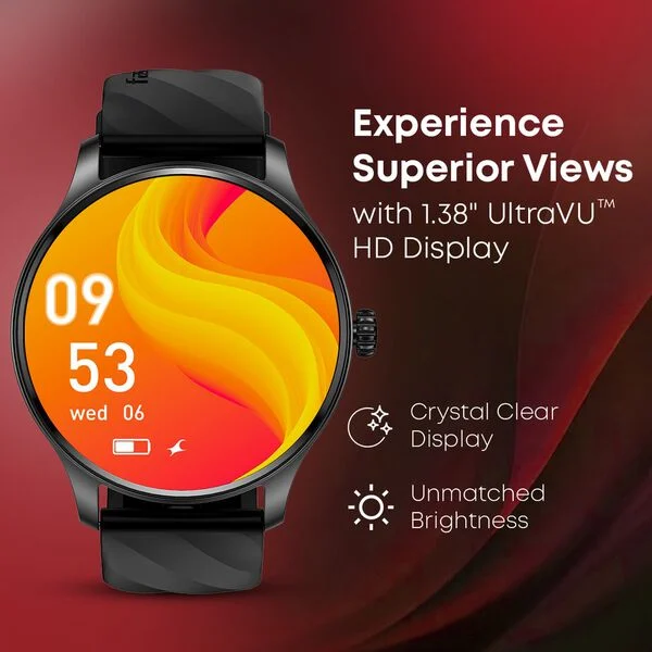 Fastrack Jupiter R1 With 3.50 cm, Fast Charge, 100+ Sports Mode, IP68, AI Voice Assistant, Fashion Smartwatch
