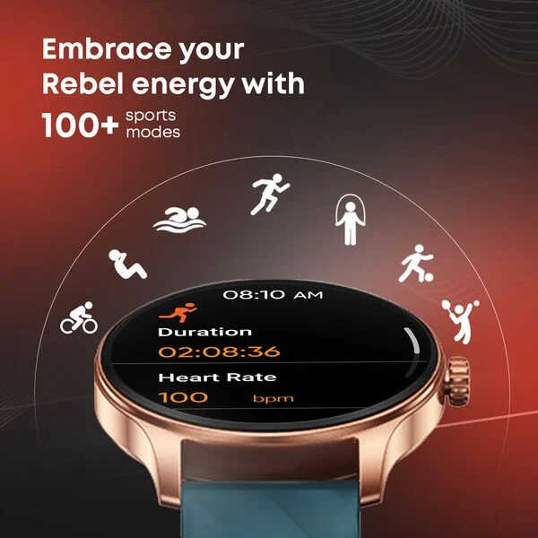 Fastrack Jupiter R1 With 3.50 cm, Fast Charge, 100+ Sports Mode, IP68, AI Voice Assistant, Fashion Smartwatch