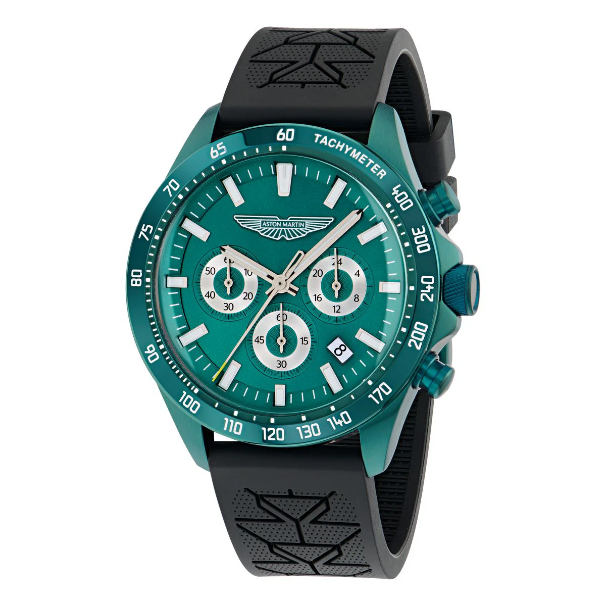 Aston Martin Round 44mm Green Dial Analog Men Watch