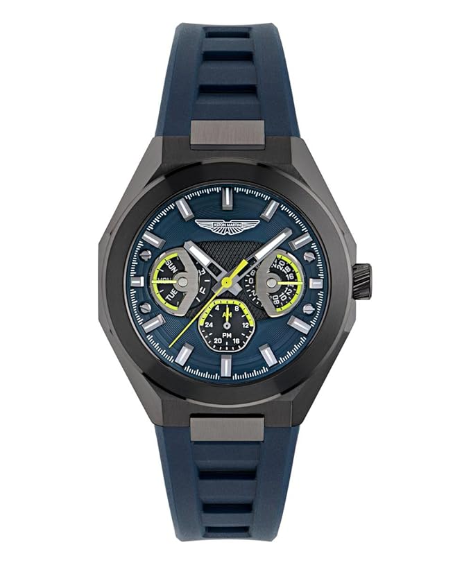 Aston Martin Lagunda Octogonal 42mm Blue Dial Analog Men Watch