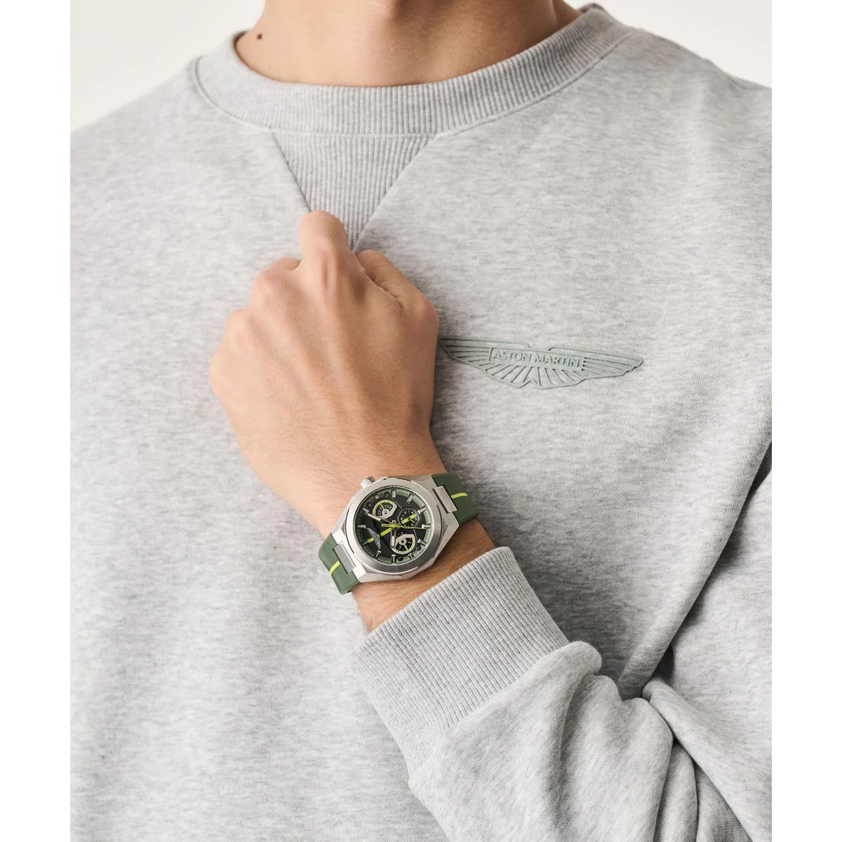 Aston Martin Round 42mm Green Dial Analog Men Watch