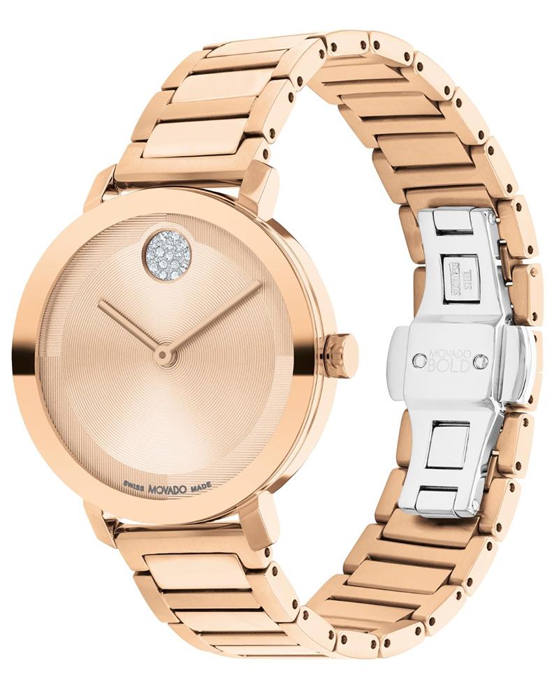 Movado Women Bold Round Rose gold Watches