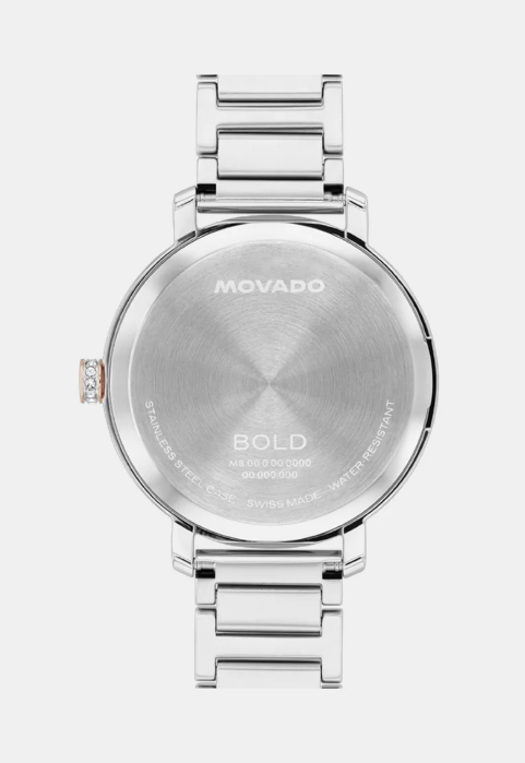 Movado Bold Women Quartz Grey Dial Analog Stainless Steel Watch