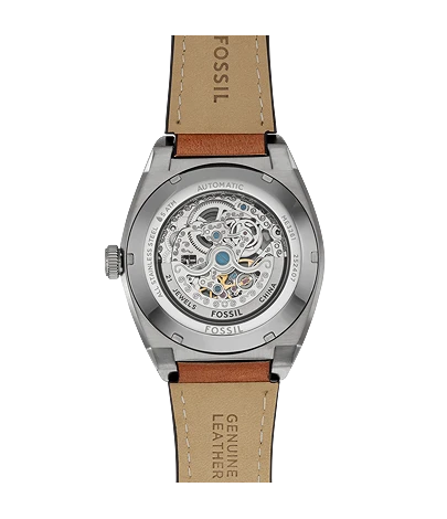 Everett Automatic Brown Leather Watch