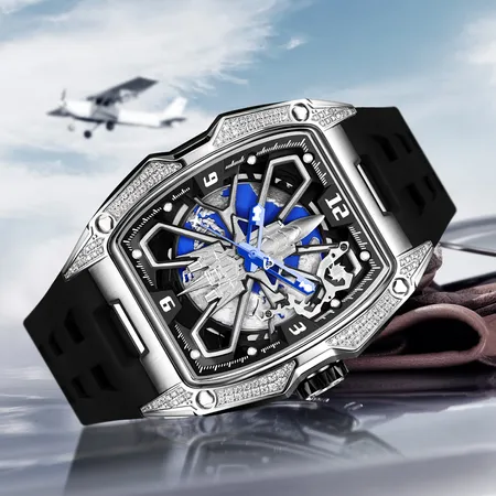 HANBORO Fighter Series Men's Automatic Mechanical Watch Luminous Waterproof Trend Watch