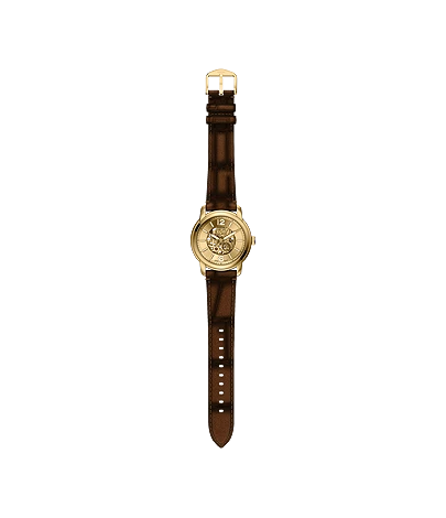 Fossil Heritage Automatic Brown Croco Leather Watch