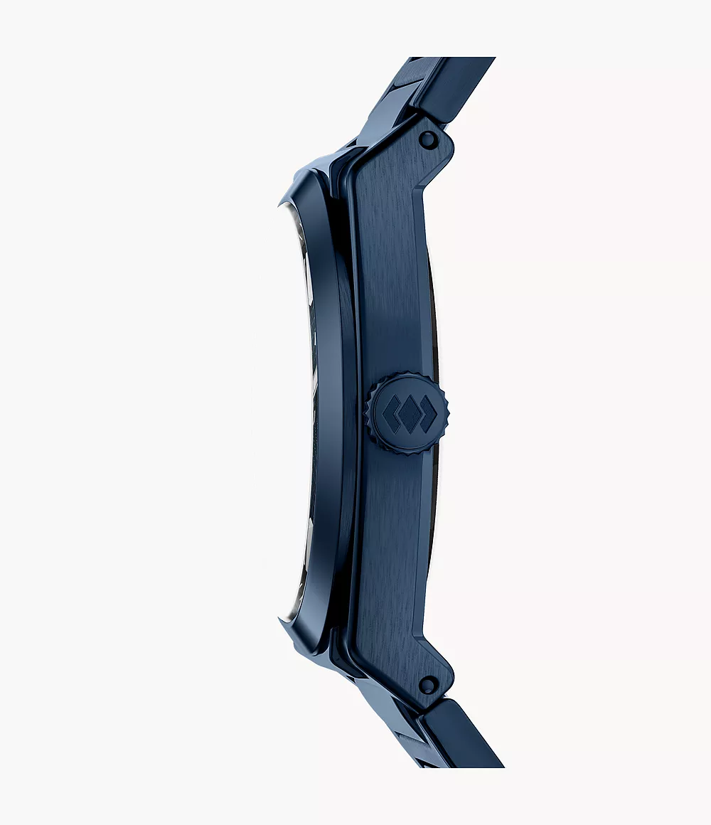 Everett Three-Hand Navy Stainless Steel Watch