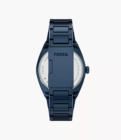 Everett Three-Hand Navy Stainless Steel Watch