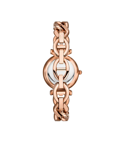 Carlie Mini Three-Hand Rose Gold-Tone Stainless Steel Watch
