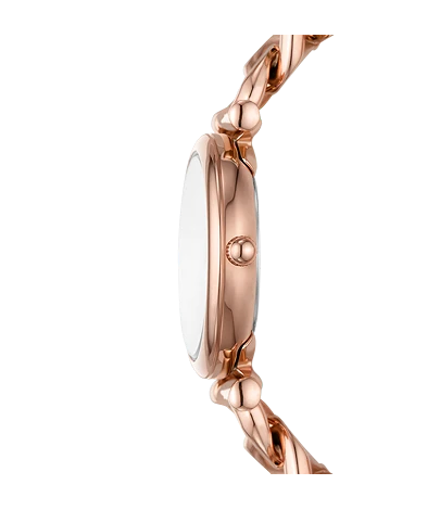 Carlie Mini Three-Hand Rose Gold-Tone Stainless Steel Watch