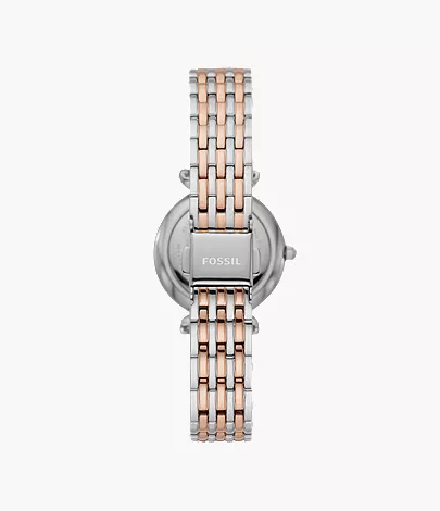 Carlie Mini Three-Hand Two-Tone Stainless Steel Watch
