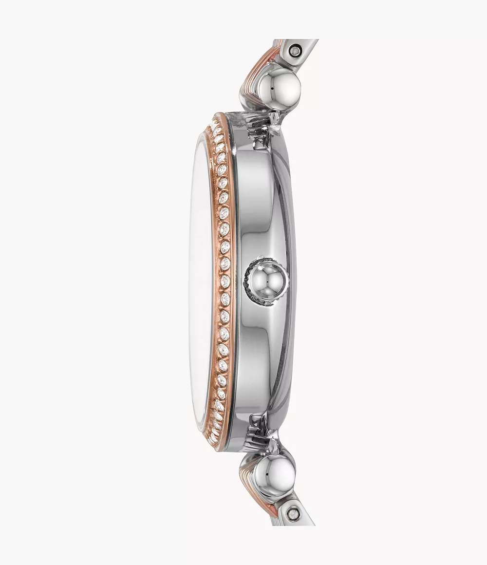 Carlie Mini Three-Hand Two-Tone Stainless Steel Watch