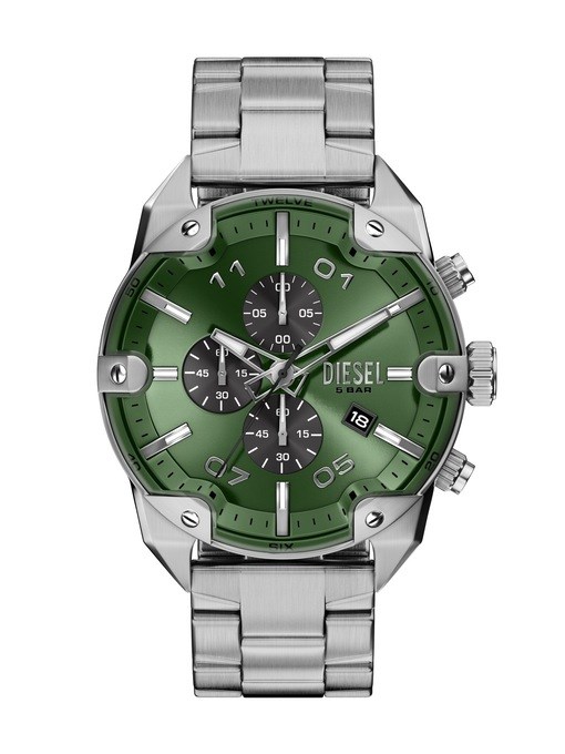 Diesel Spiked Silver Watch