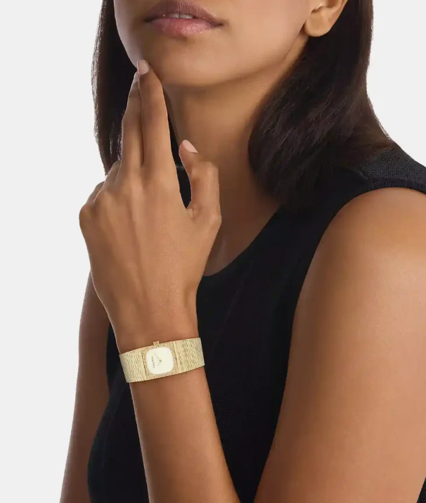Calvin Klein Sophisticated Square Women Quartz Champagne Dial Analog Stainless Steel Watch
