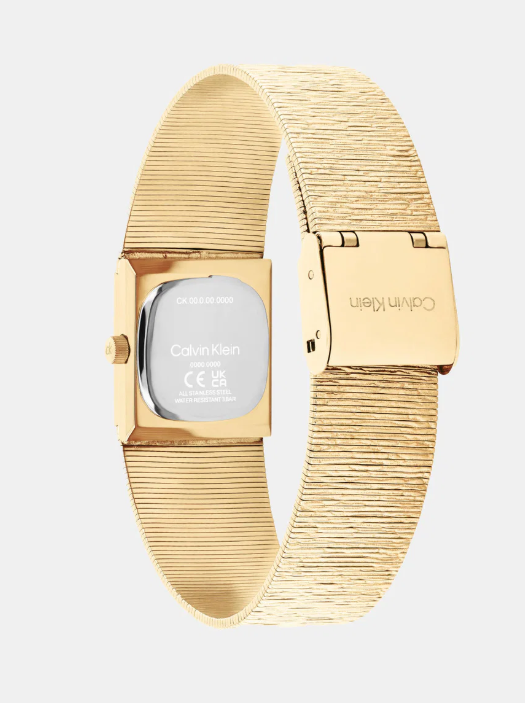 Calvin Klein Sophisticated Square Women Quartz Champagne Dial Analog Stainless Steel Watch
