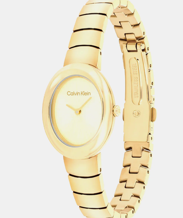 Women Quartz Gold Dial Analog Stainless Steel Watch